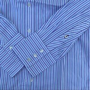 J.crew Blue striped cotton women’s dress shirt blouse women’s medium slim fit